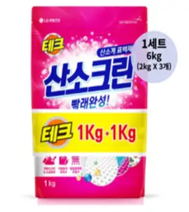 테크 산소크린 분말 표백제, 6kg, 14세트